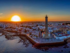 Lais Puzzle - Leuchtturm von Chipiona bei Morgendämmerung in der Provinz Cadiz. Spanien - 1.000 Teile