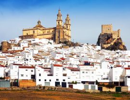 Lais Puzzle - Ansicht der alten andalusischen Stadt mit Kirche und Burg. Olvera, Spanien - 1.000 Teile