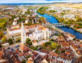 Lais Puzzle - Auxerre mit Fluss in Frankreich - 1.000 Teile