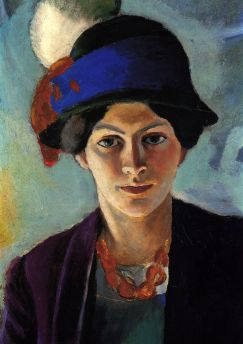 Lais Puzzle - August Macke - Porträt der Frau des Künstlers mit Hut - 1.000 Teile